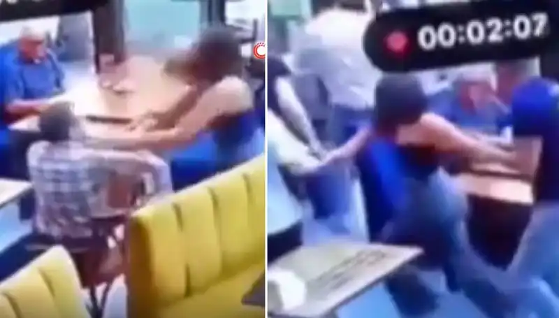 Müşteri Garsona Tokat Attı, Şok Eden Olay Kameralara Yansıdı